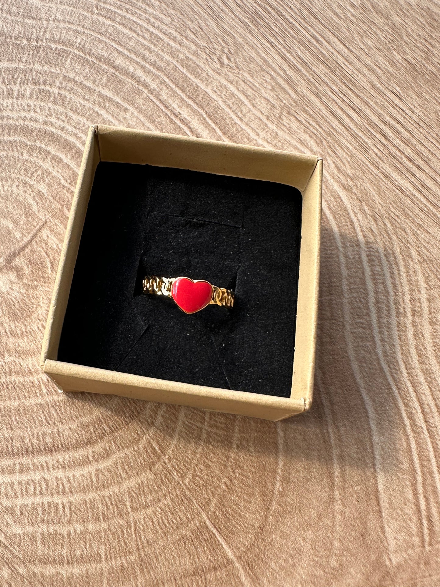 ✨ Duo Bohm Paris cœur rouge – bague & créoles dorées ✨