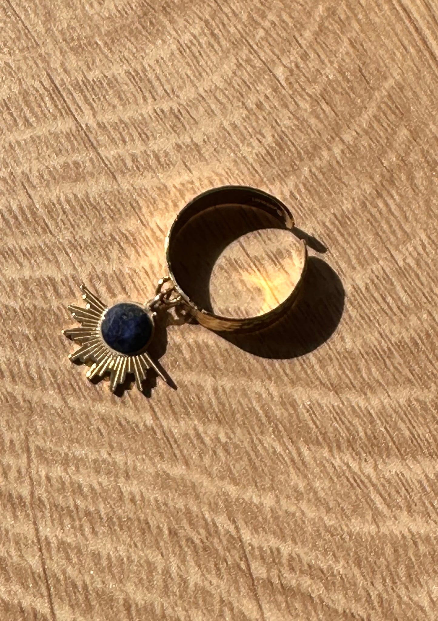 ✨ Bague Bohm Paris soleil & pierre bleue