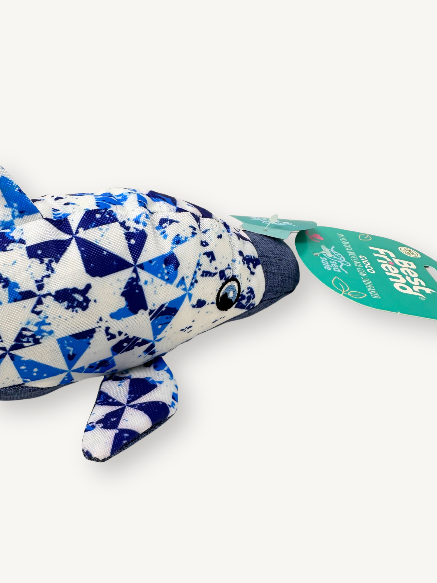 🐬 Jouet pour chien avec pouet-pouet – Dauphin bleu éco 🌊