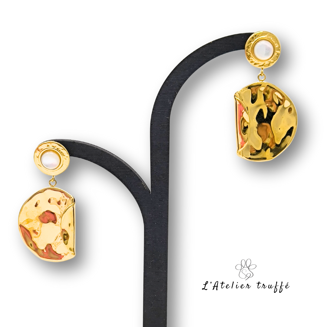 Boucles d’oreilles “Lune Dorée” – Bohm Paris