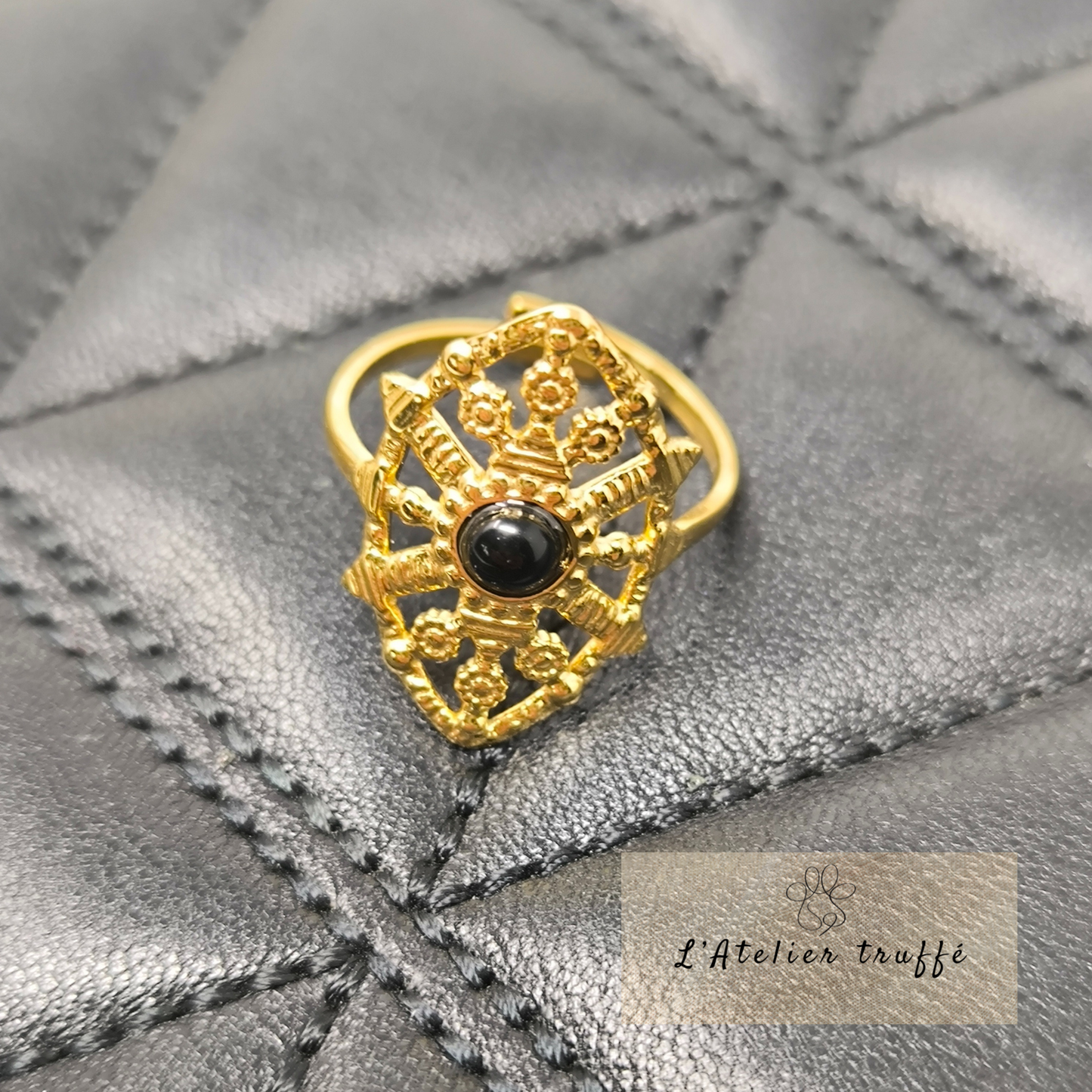 Bague "Élégia Noire" – Bohm Paris