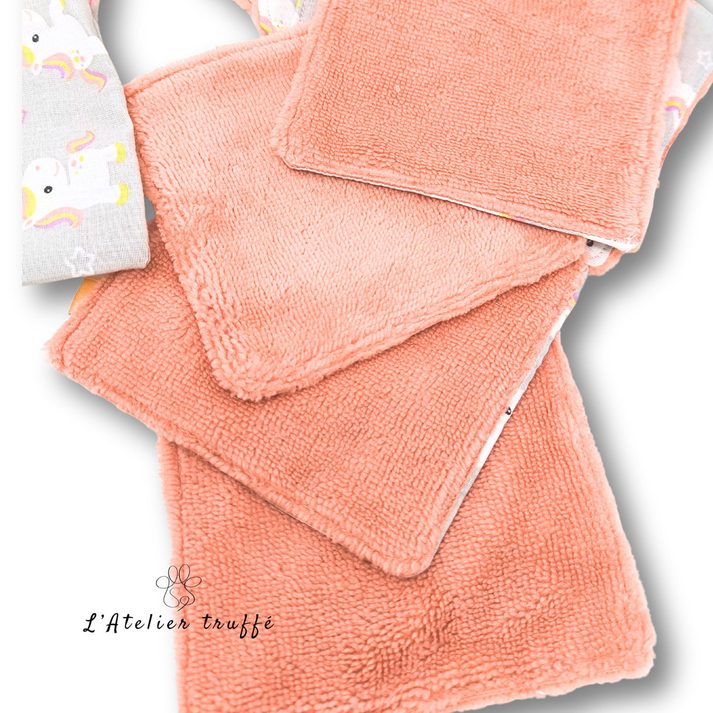 Lingettes “Petite Licorne” & Pochette création artisanale