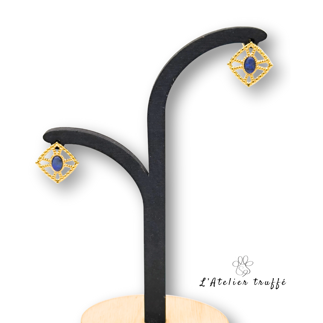 Boucles d’oreilles “Élégia Bleue” – Bohm Paris