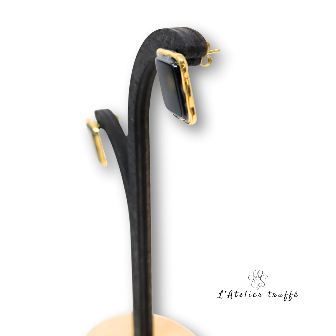 Boucles d’oreilles “Éclipse Noire” – Bohm Paris