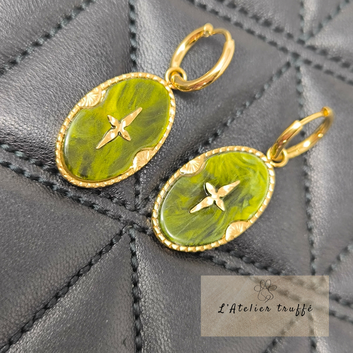 Boucles d’oreilles “Émeraude Céleste” – Bohm Paris