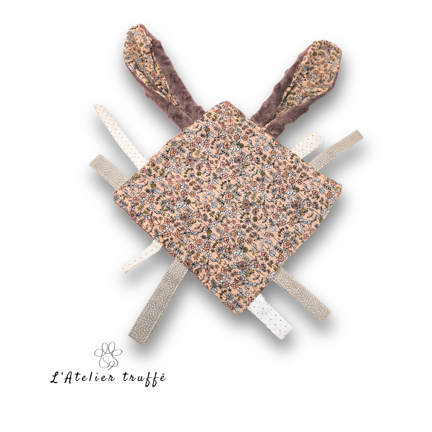 Doudou “Petite Douceur” – Création artisanale unique 🌸