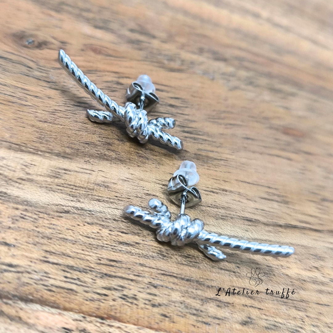Boucles d’oreilles “Nœud d’Argent” – Bohm Paris