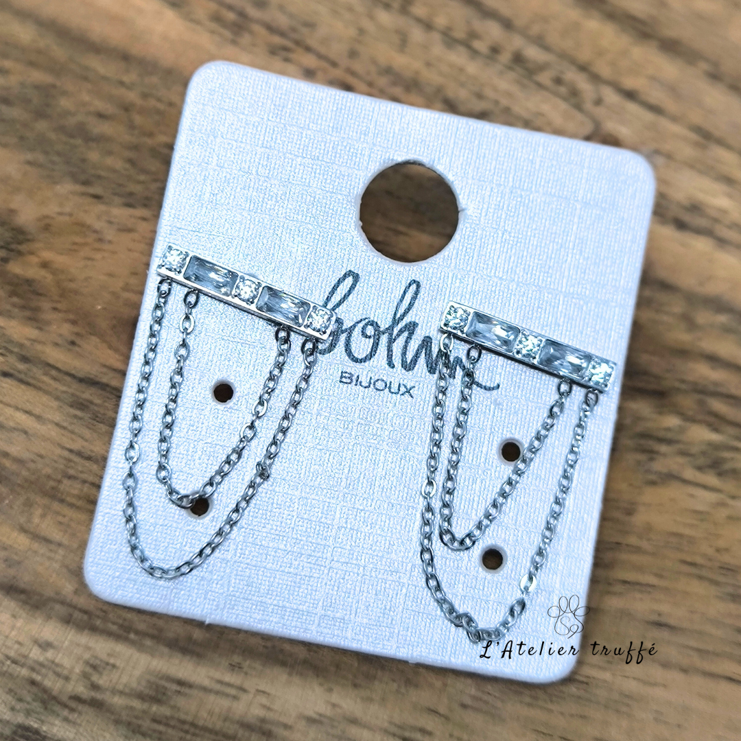Boucles d’oreilles “Éclat Argenté” – Bohm Paris