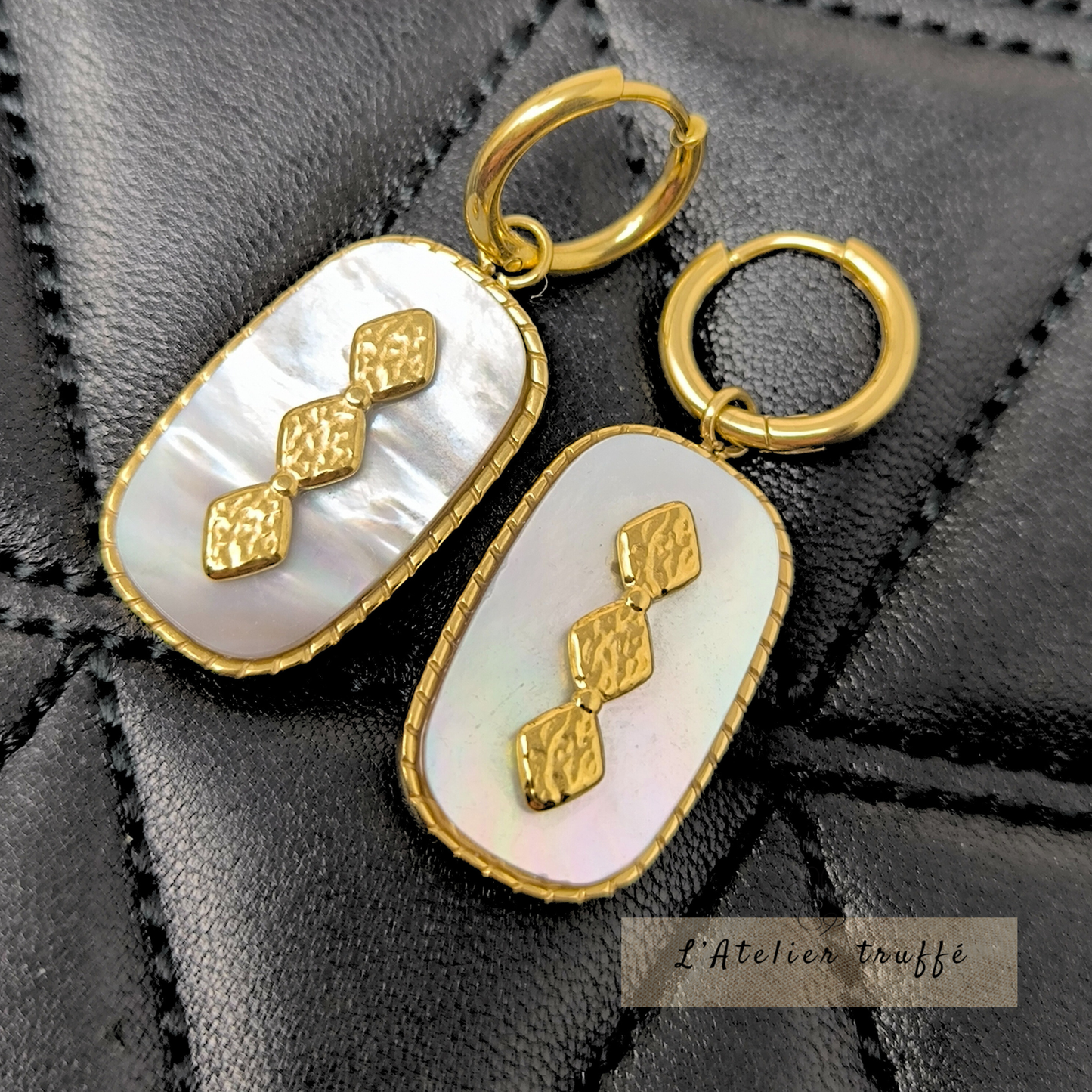 Boucles d’oreilles « Soléa Nacrée » – Bohm Paris