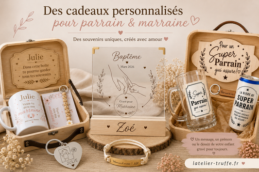 Idées cadeaux personnalisés pour parrain et marraine : nos plus belles attentions