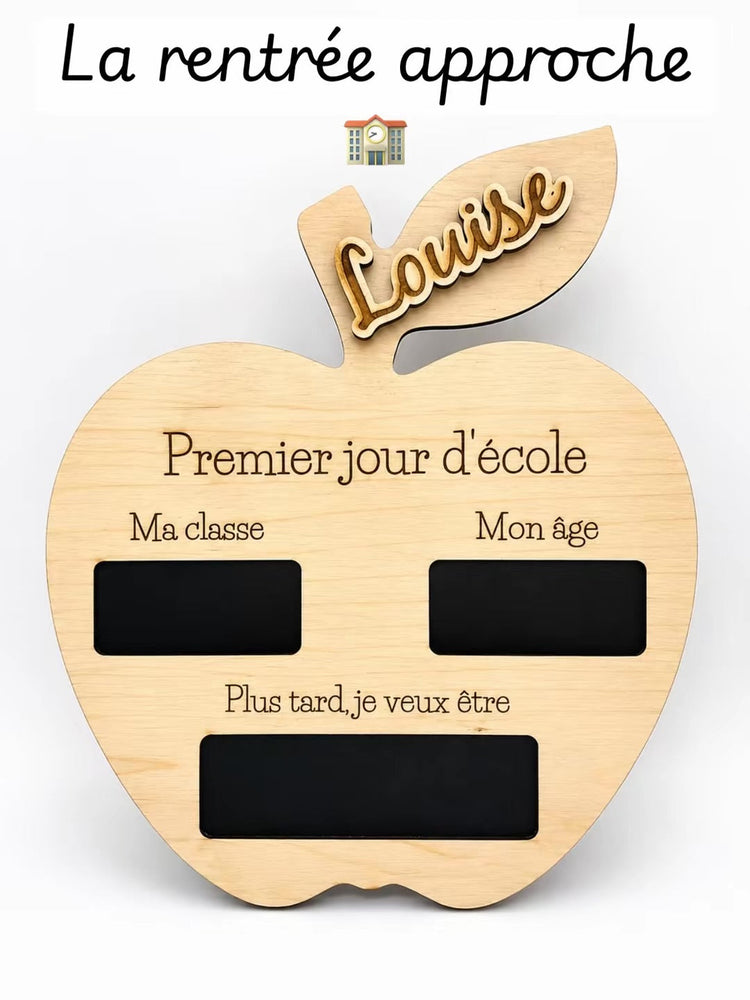 Pancartes rentrée scolaire personnalisées