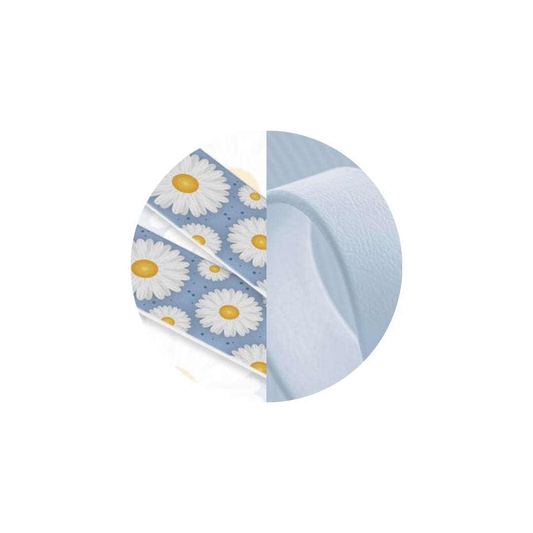 Collier « Marguerite » en Biothane – Motif fleuri, couleur au choix