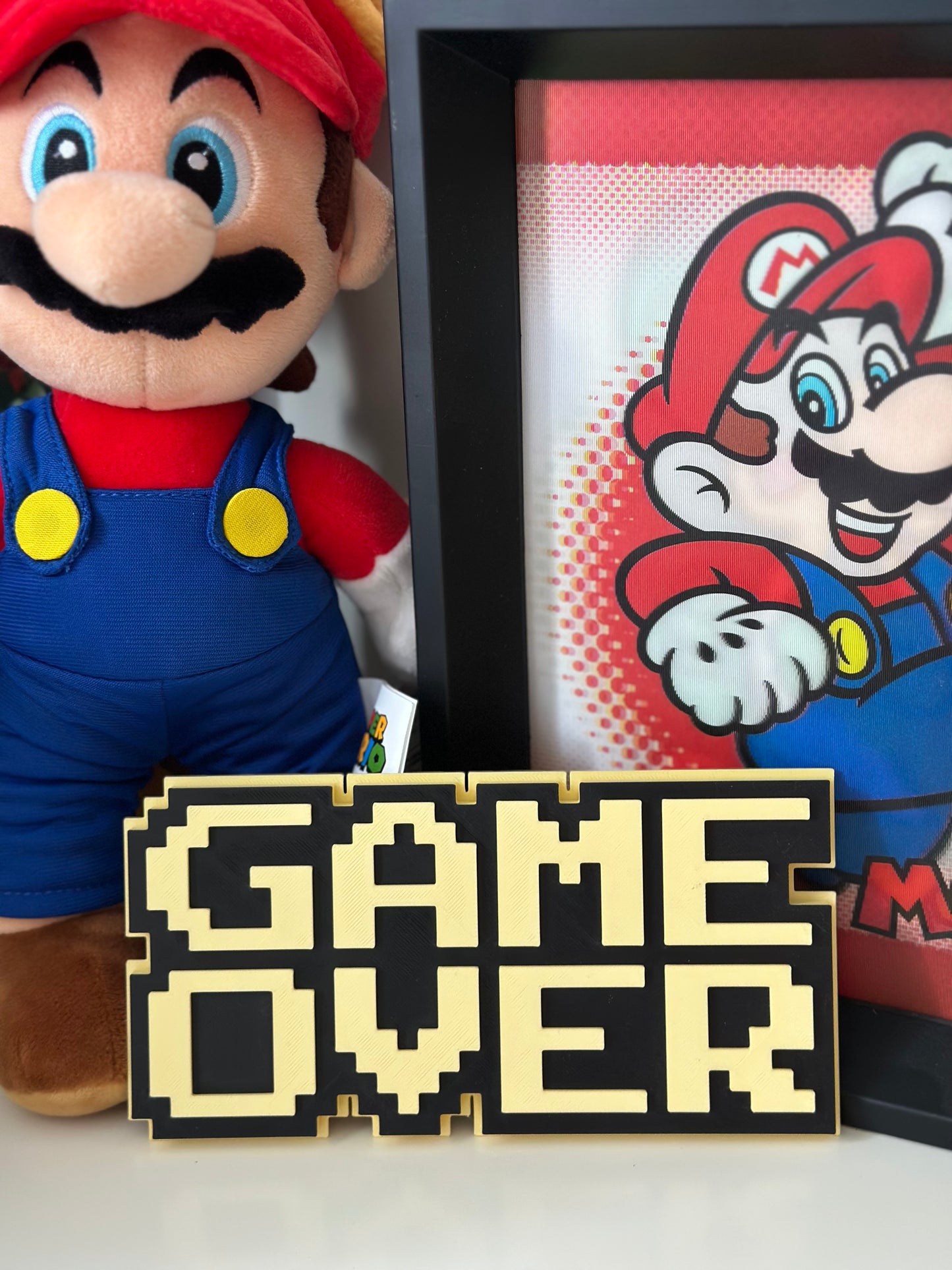 🎮 Plaque déco gaming “GAME OVER” – Impression 3D style rétro pixel