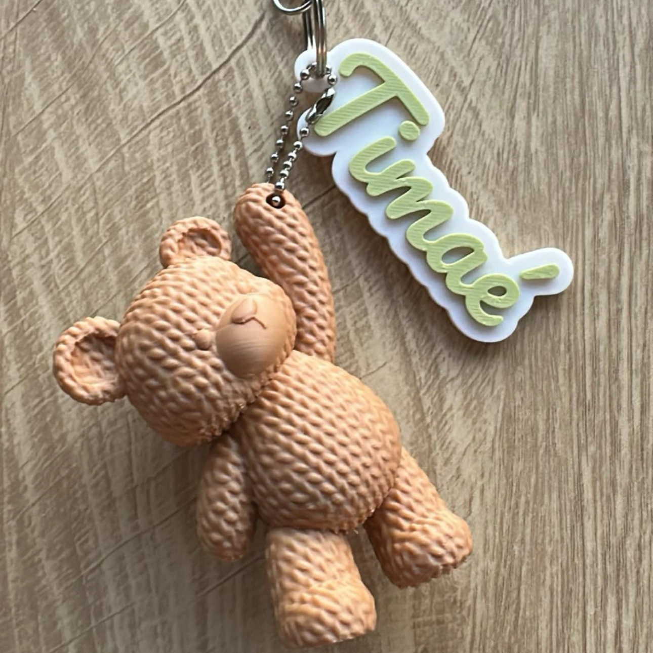 🧸 Porte-clés ourson personnalisé • Prénom en 3D