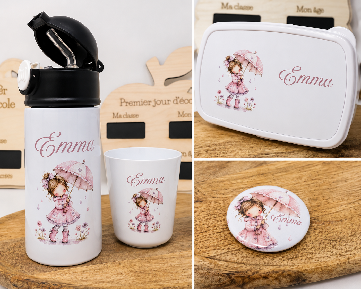Coffret repas personnalisé enfant - Les Petits Rêveurs fille