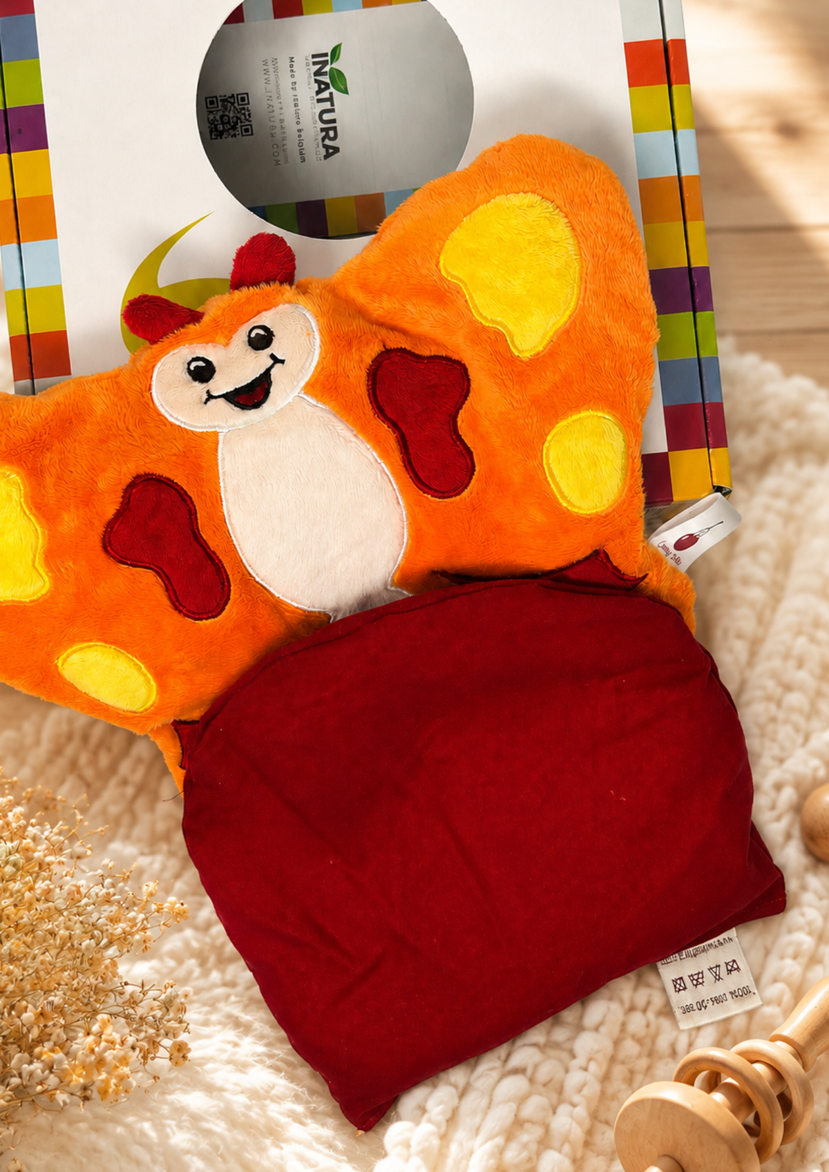 Bouillotte peluche chauffante Papillon 🦋 – Coussin amovible