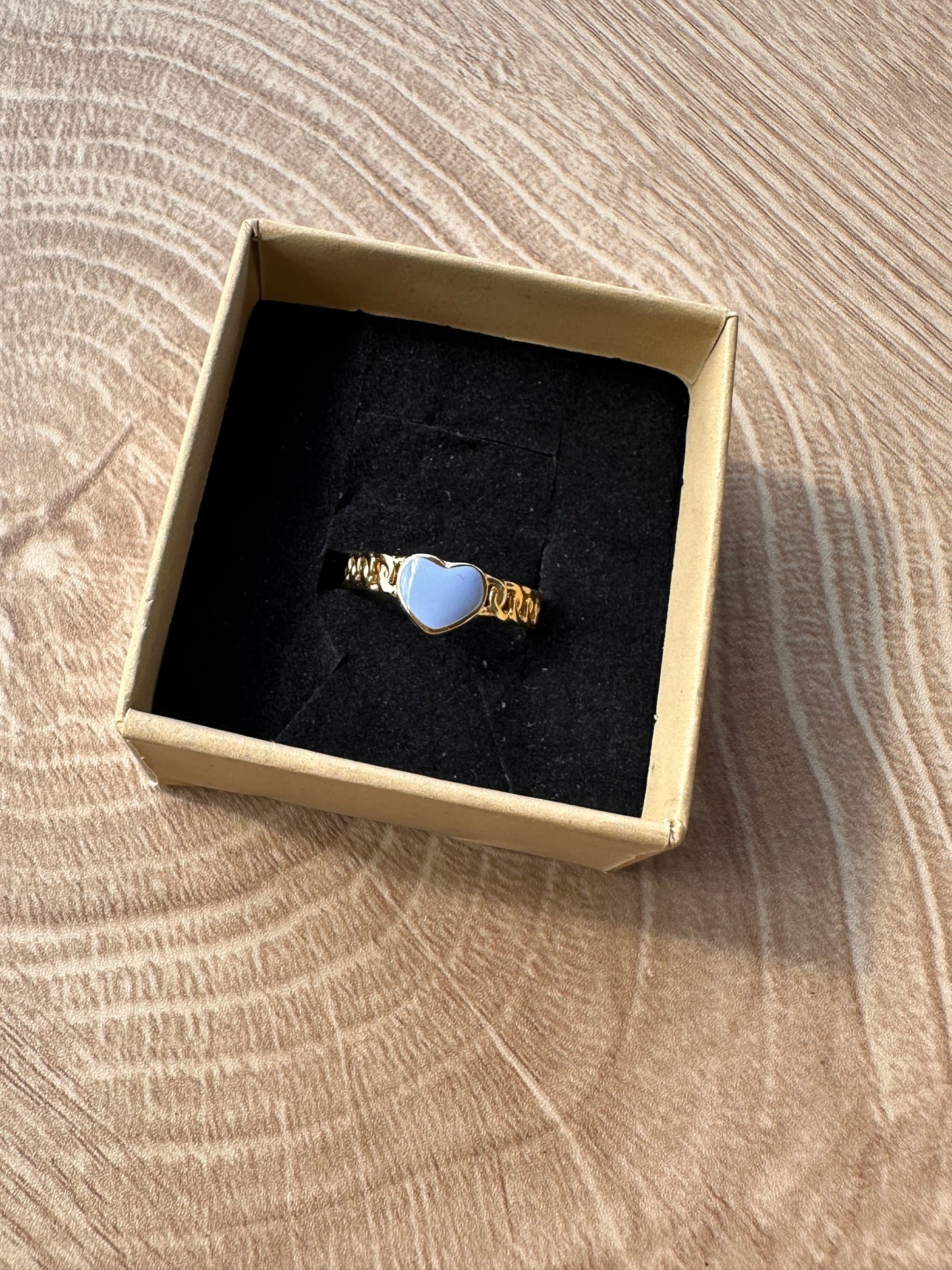 ✨ Duo Bohm Paris cœur bleu – bague & créoles dorées ✨