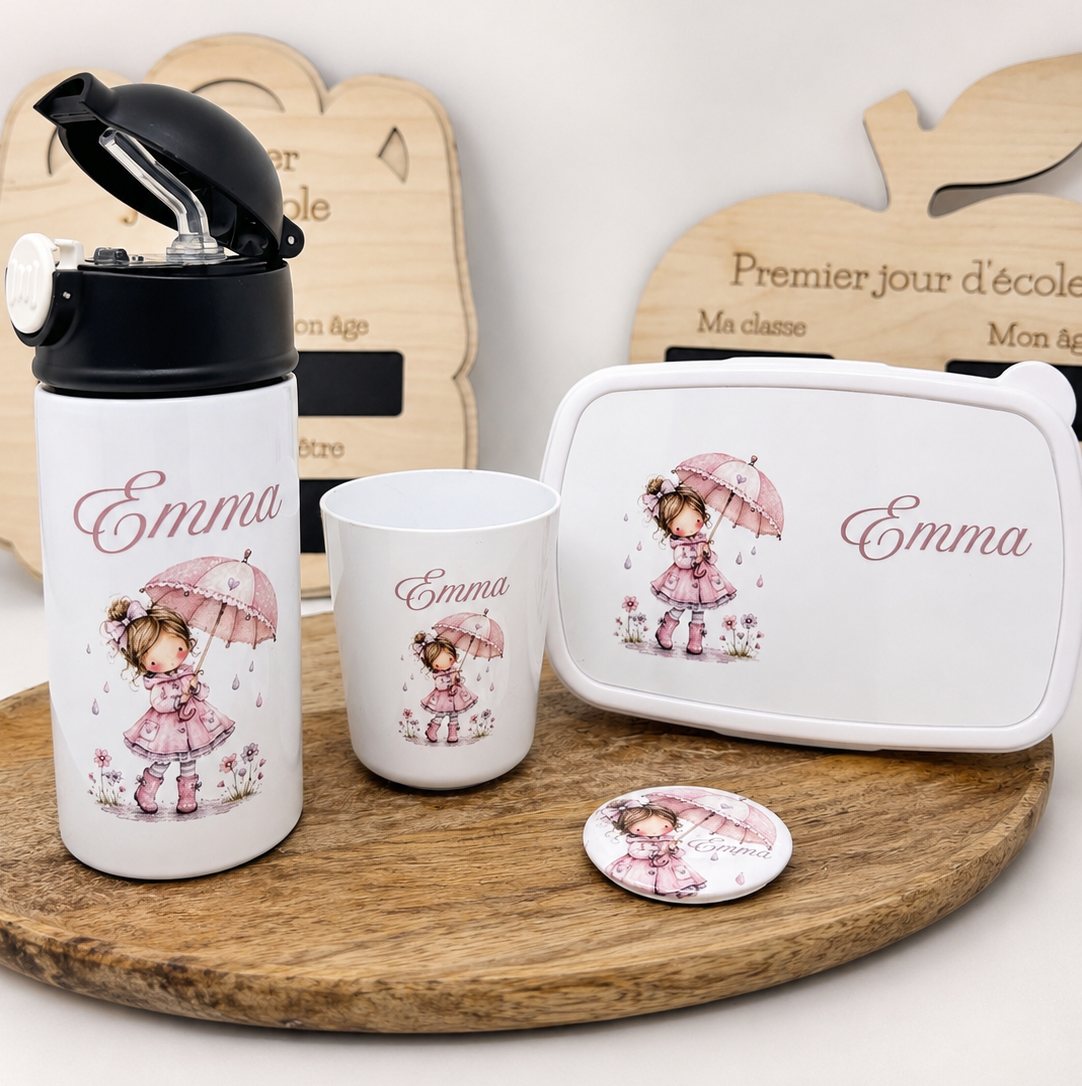 Coffret repas personnalisé enfant - Les Petits Rêveurs fille