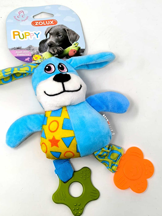 Jouet 1er âge pour chiot – Peluche sonore avec anneau à mâcher 🐾 - Zolux