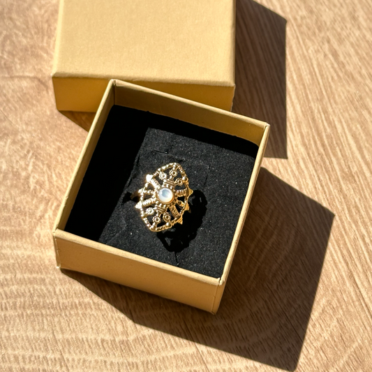 Bague Élégia Blanche – Bohm Paris - pierre naturelle
