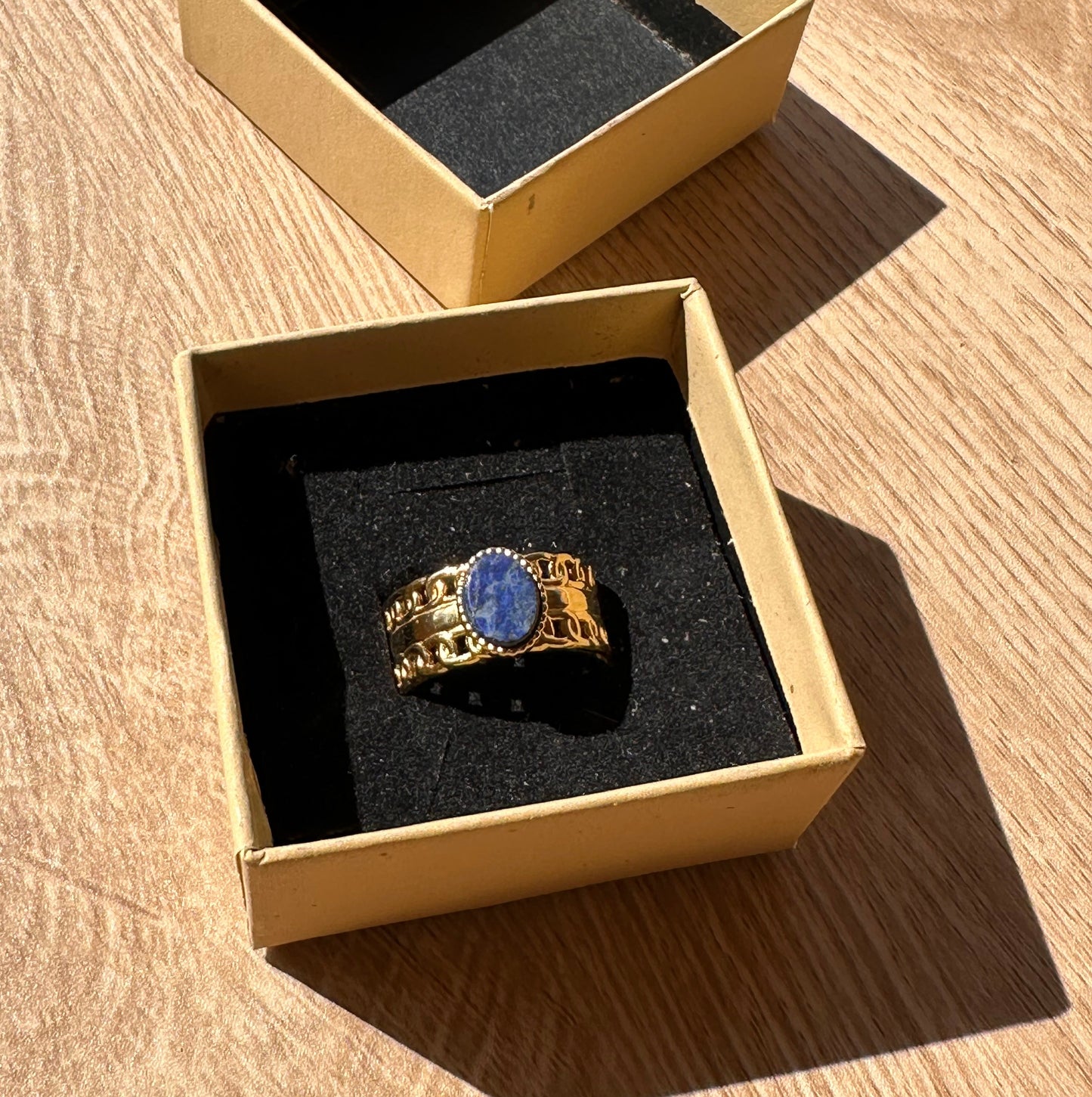 Bague "Lapis Dorée" – Bohm Paris - pierre naturelle