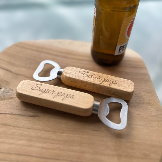 Décapsuleur en bois personnalisé gravé – Petit cadeau
