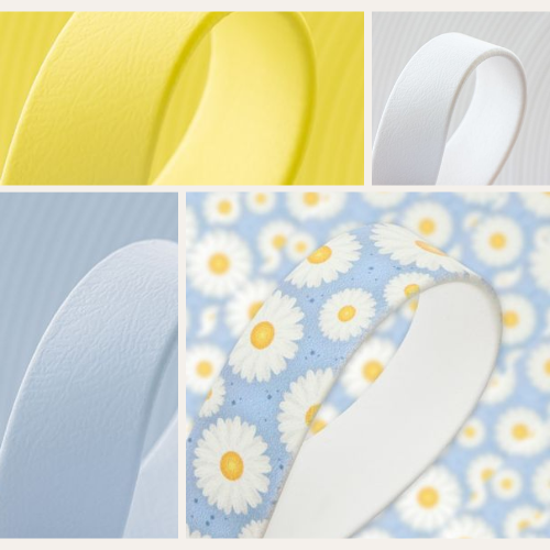 Collier « Marguerite » en Biothane – Motif fleuri, couleur au choix