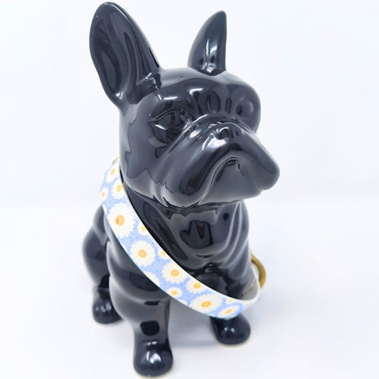 Collier « Marguerite » en Biothane – Motif fleuri, couleur au choix