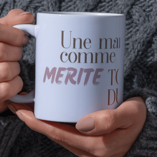 Mug marraine – Une marraine comme toi mérite tout le bonheur