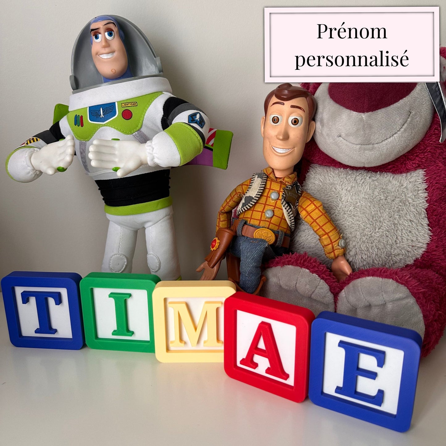 Prénom blocs rétro colorés     “ambiance Toy Story”