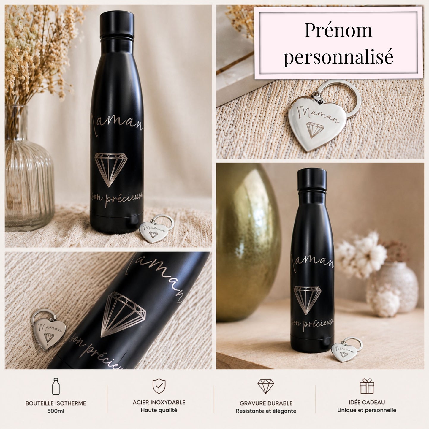 Gourde isotherme “Maman Version Précieuse” 💎