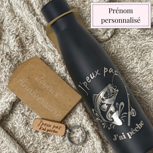 Gourde isotherme inox – “J’peux pas j’ai pêche”