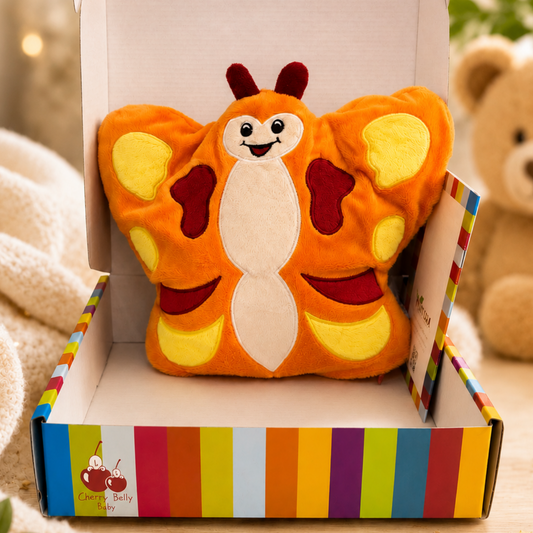 Bouillotte peluche chauffante Papillon 🦋 – Coussin amovible