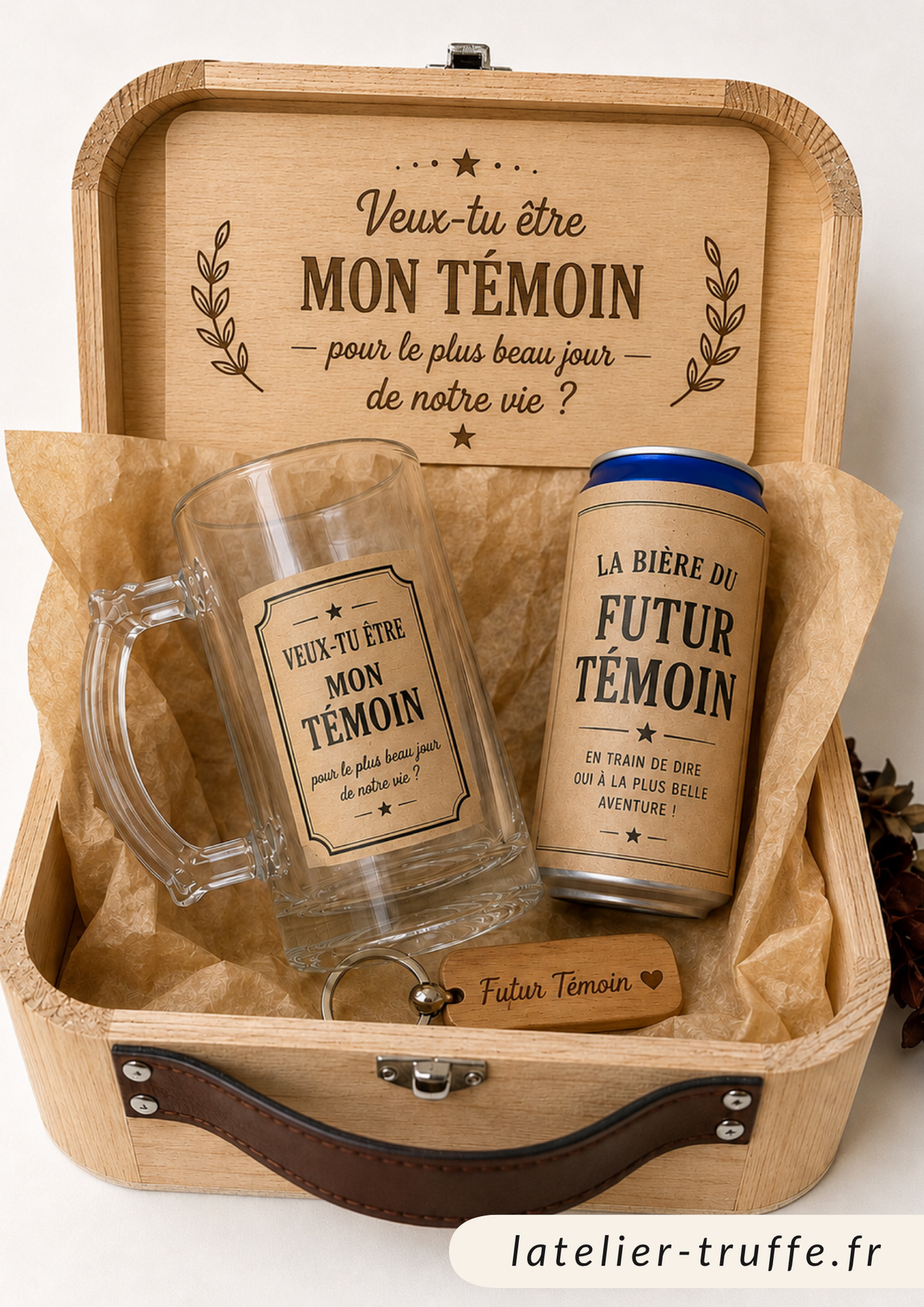 Coffret « Veux-tu être mon témoin ? » – Cadeau personnalisé