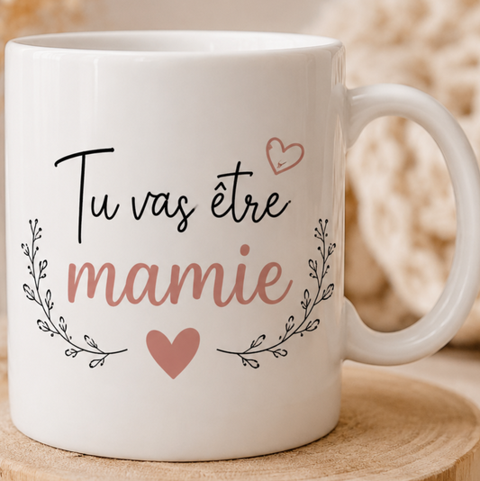 Mug “Tu vas être Mamie” personnalisé – Annonce grossesse originale