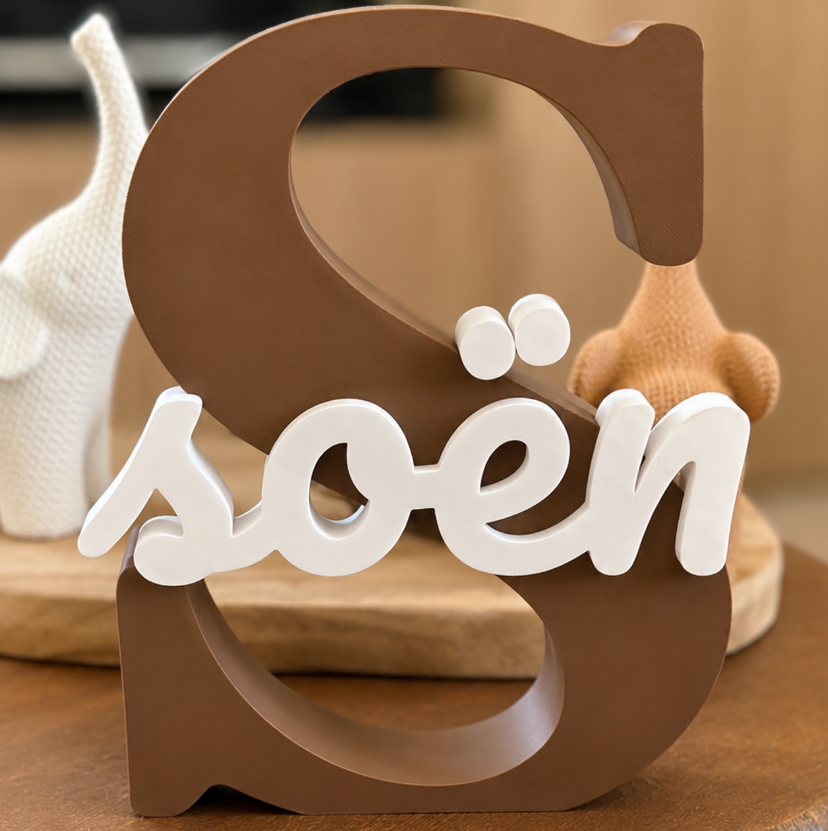 Lettre 3D personnalisée avec prénom – Décoration chambre enfant & bébé