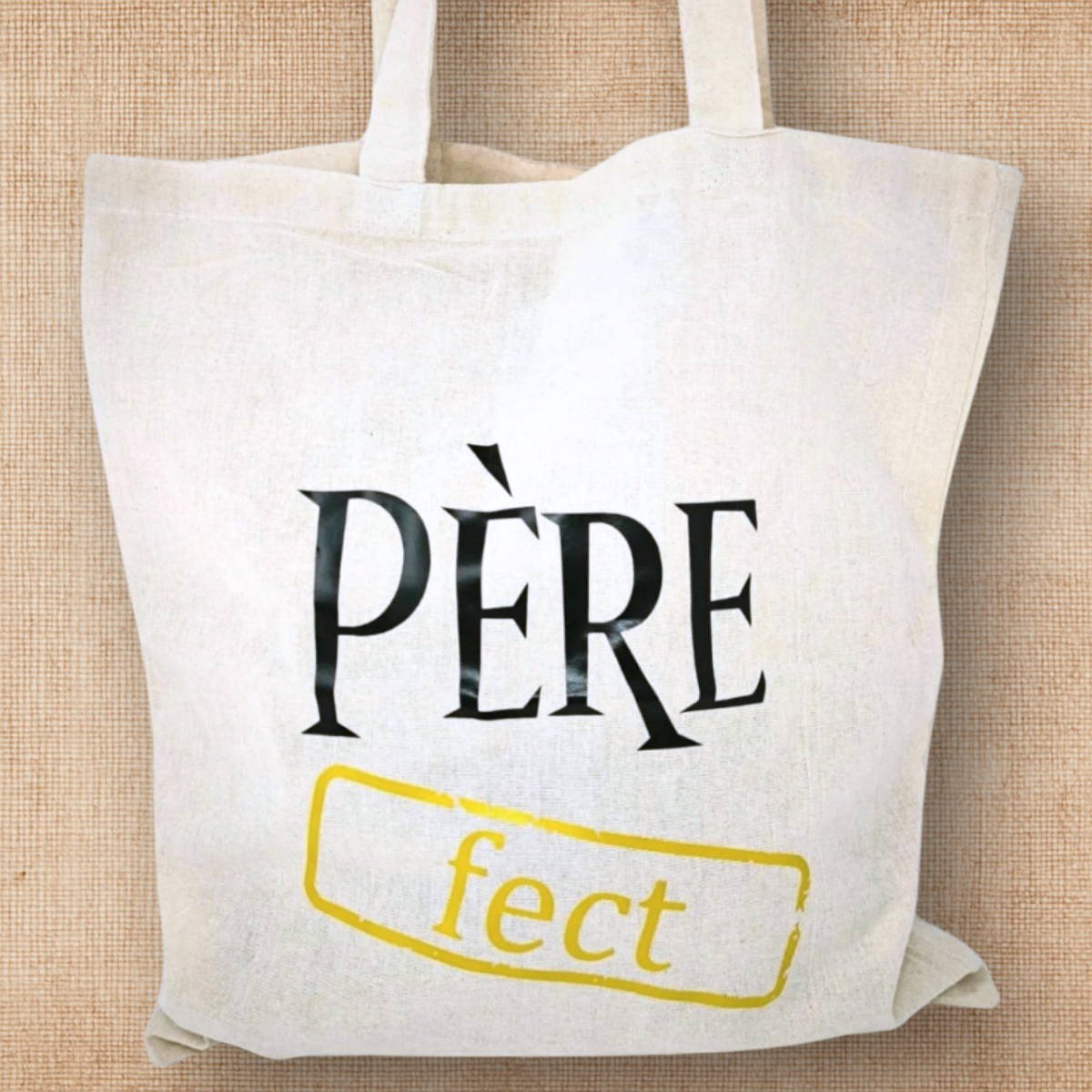 Tote bag Père-fect jaune – Édition limitée