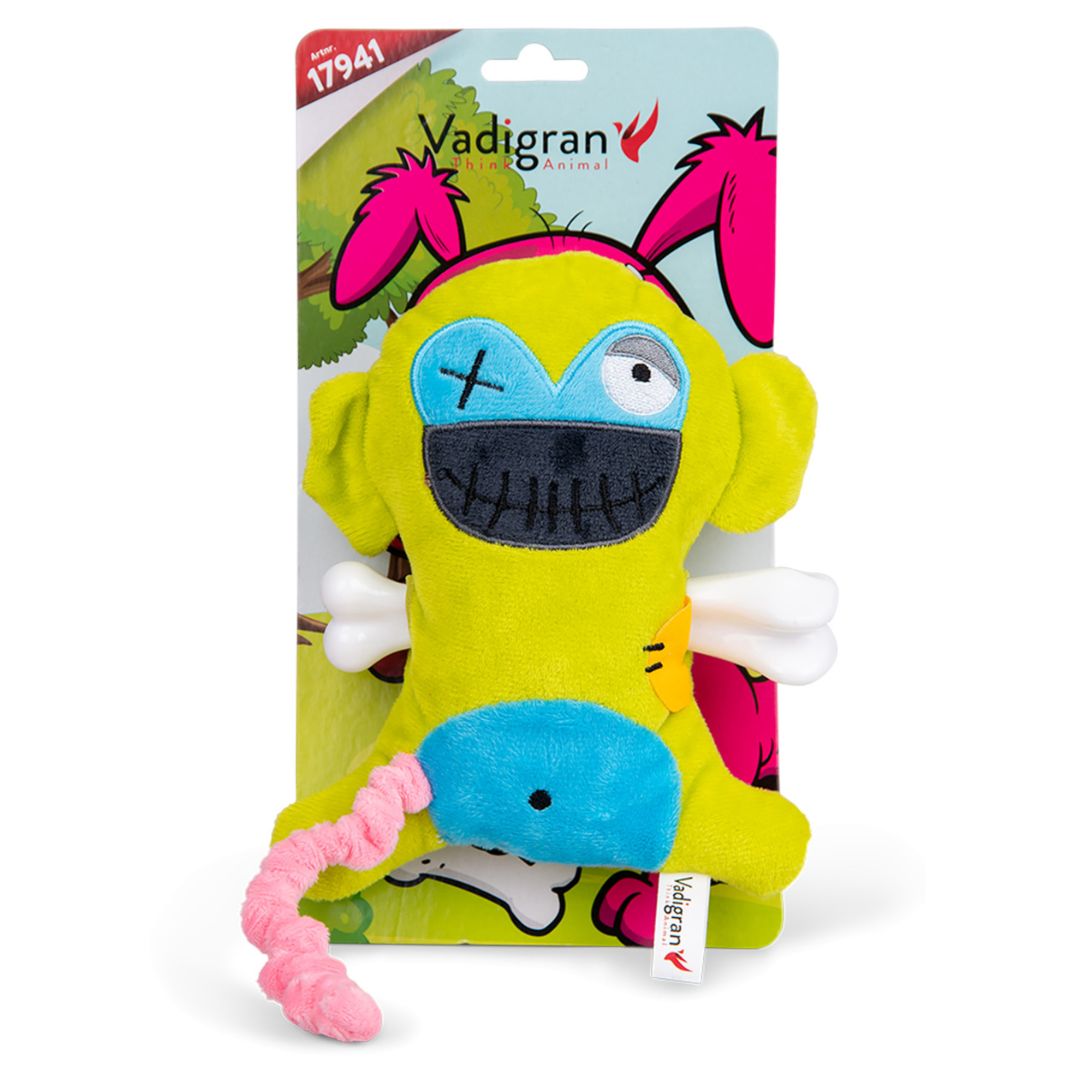 VADIGRAN - Jouet doudou peluche Scary singe avec os