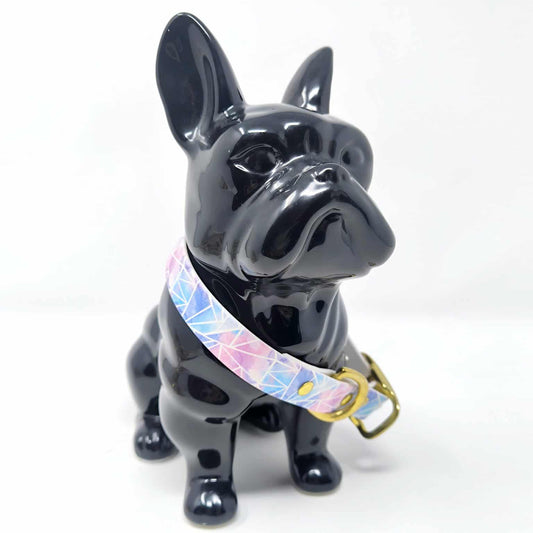 Collier « Mosaïque » en Biothane – Motif artistique, couleur au choix