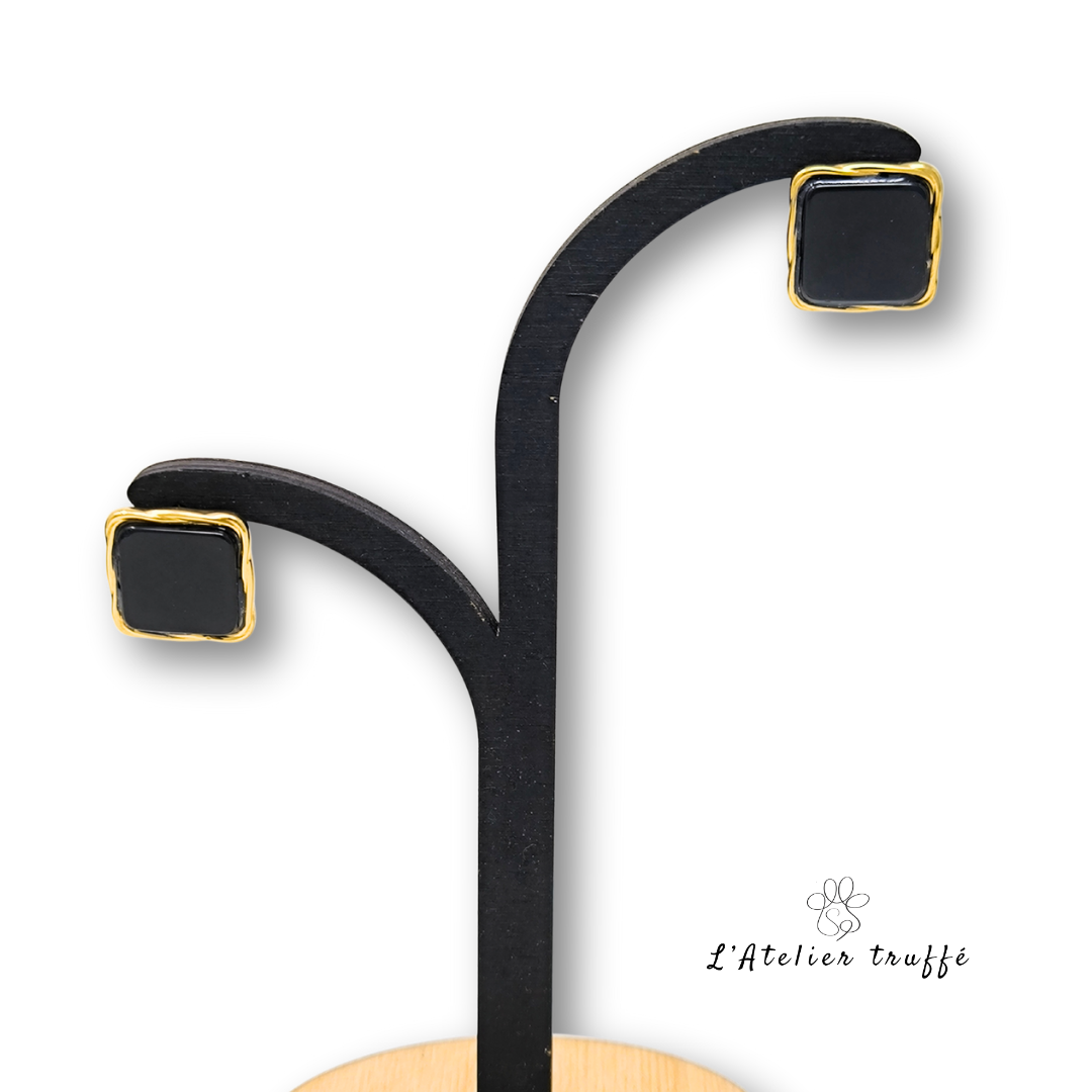 Boucles d’oreilles “Éclipse Noire” – Bohm Paris