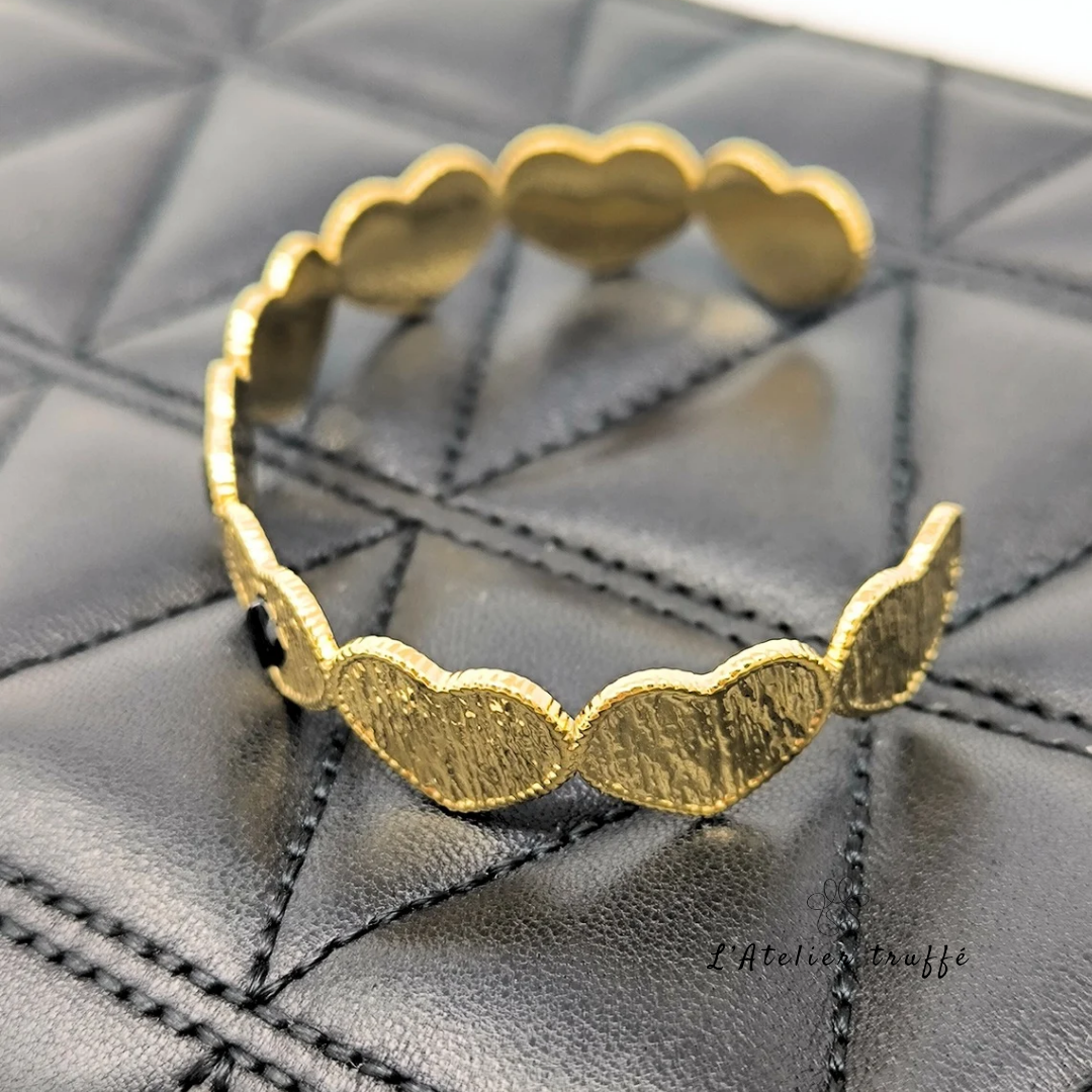 Bracelet jonc “Cœur Noir” – Bohm Paris