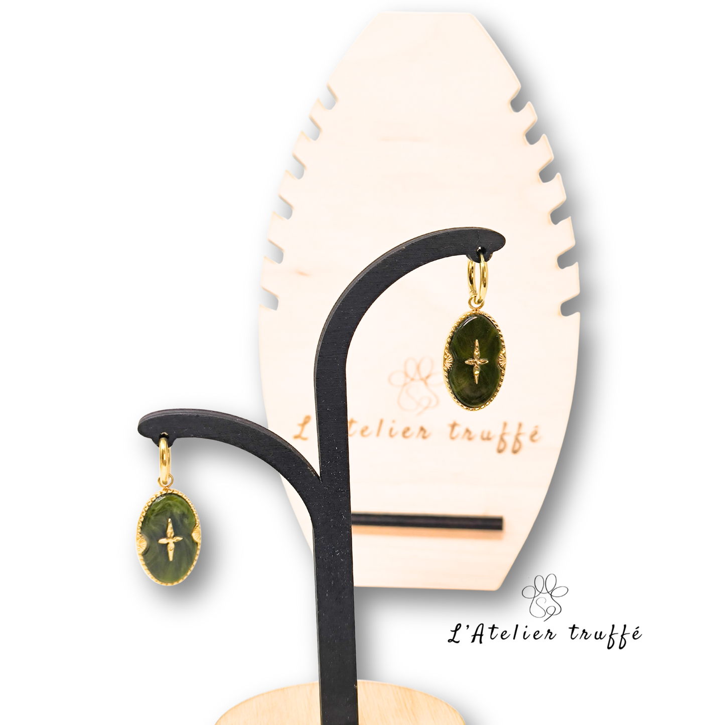 Boucles d’oreilles “Émeraude Céleste” – Bohm Paris