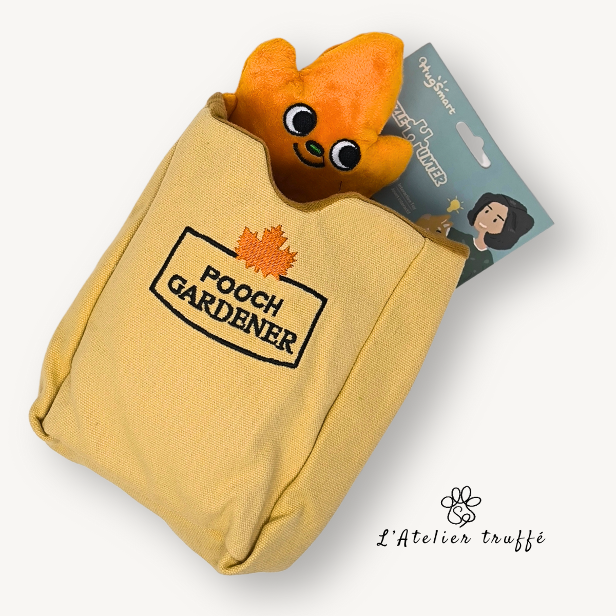 🍁 Jouet sonore pour chien – Sac de feuilles d’automne