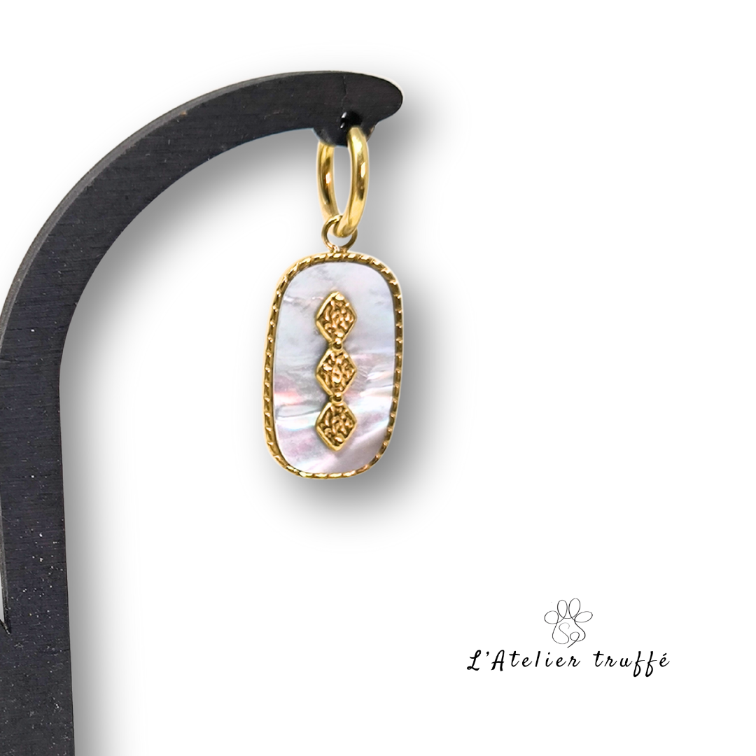 Boucles d’oreilles « Soléa Nacrée » – Bohm Paris