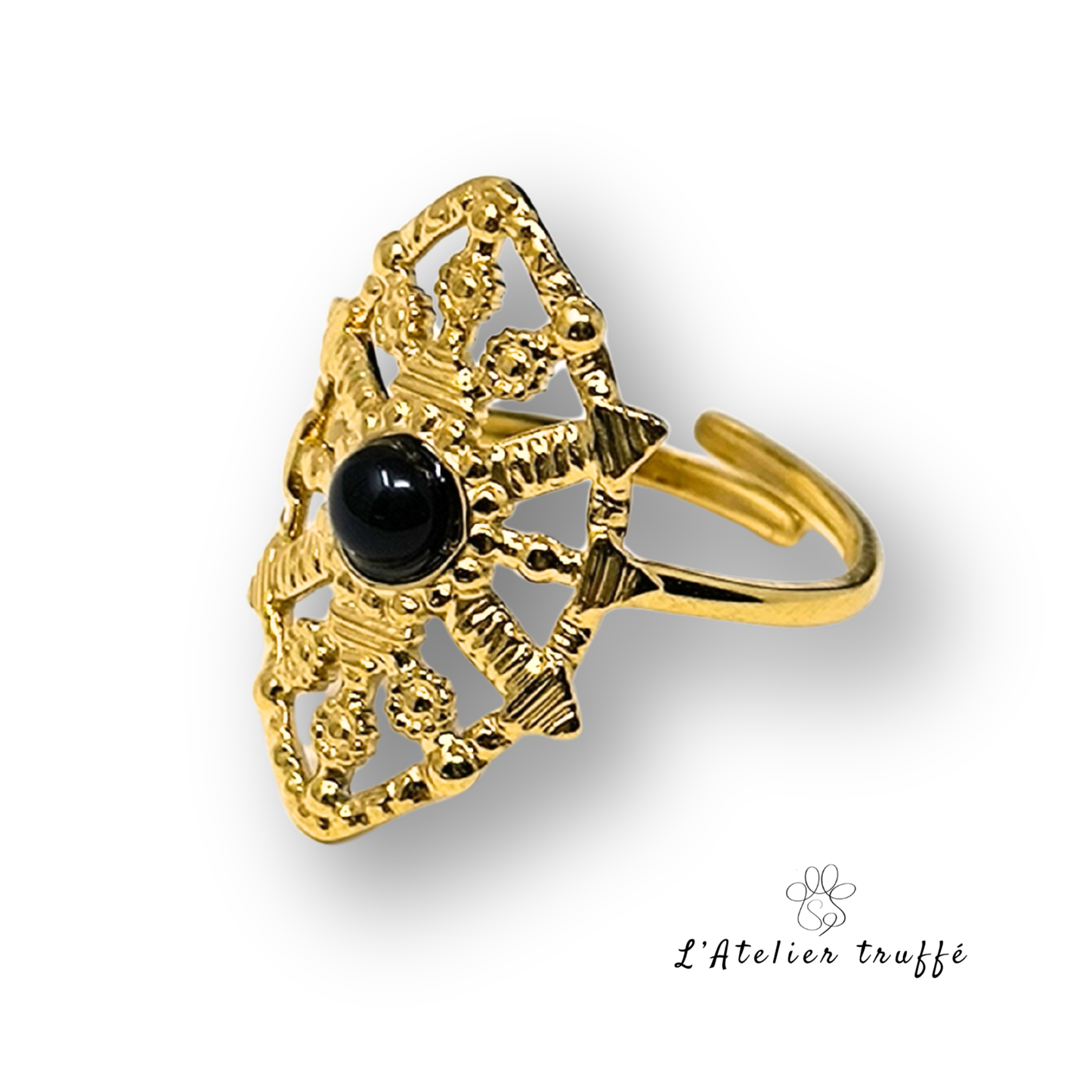 Bague "Élégia Noire" – Bohm Paris