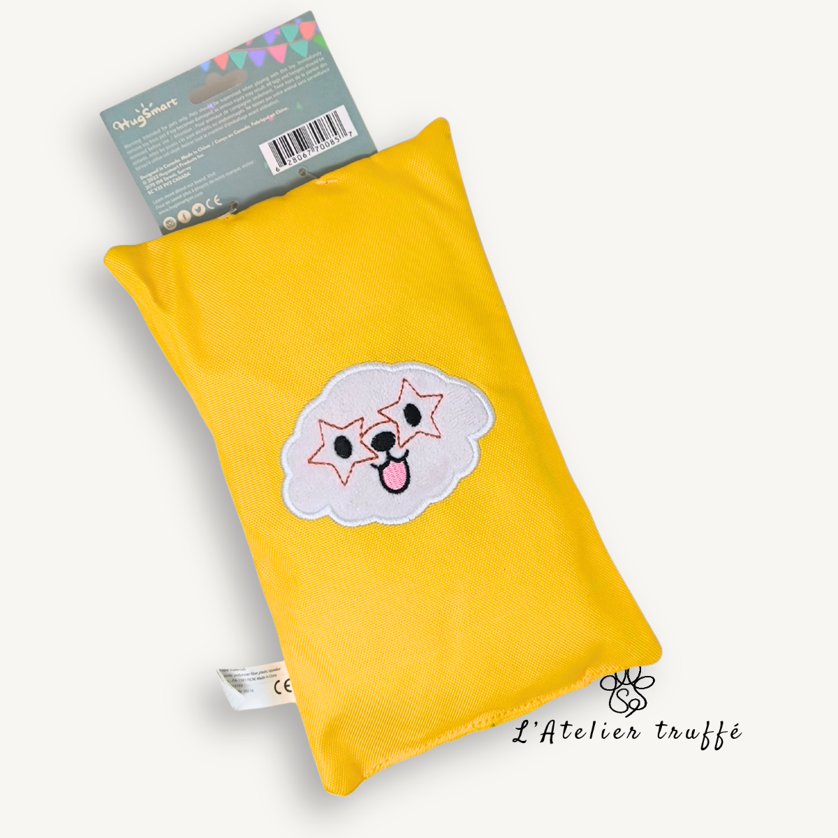 🟨 Jouet pour chien « Report Card » – coussin sonore éducatif