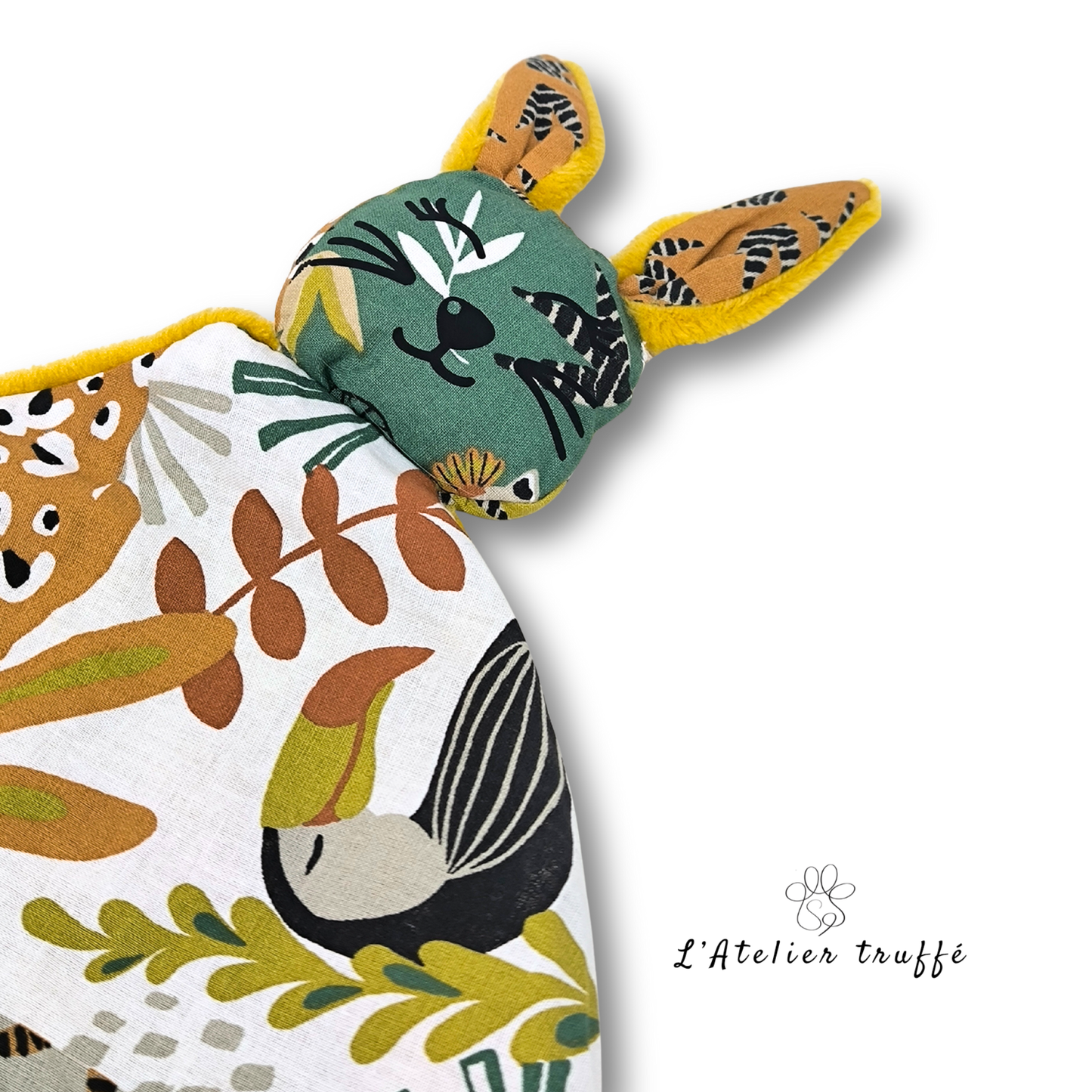 🐯 Doudou “Petit Sauvage” – Création artisanale unique