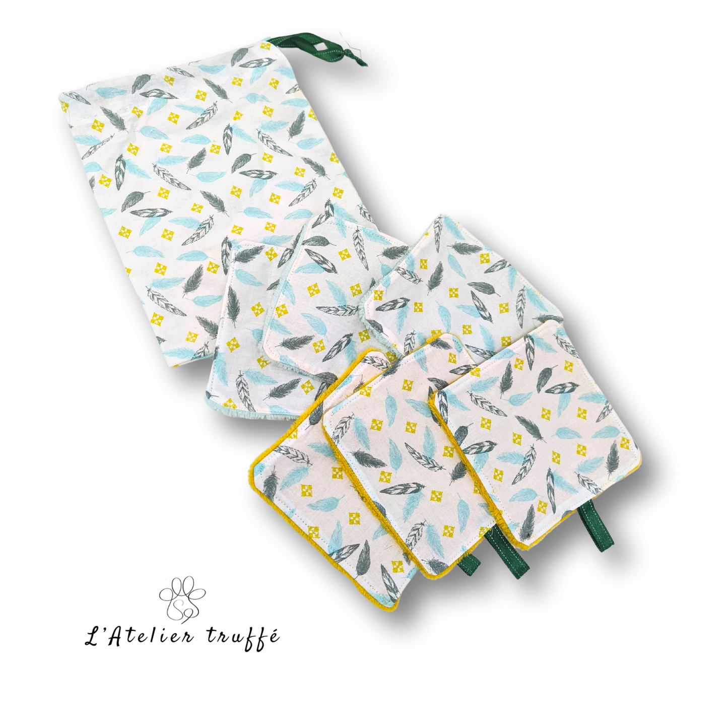 🪶 Lingettes “Plume de Douceur” – Création artisanale