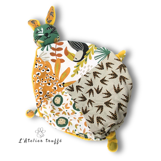 🐯 Doudou “Petit Sauvage” – Création artisanale unique