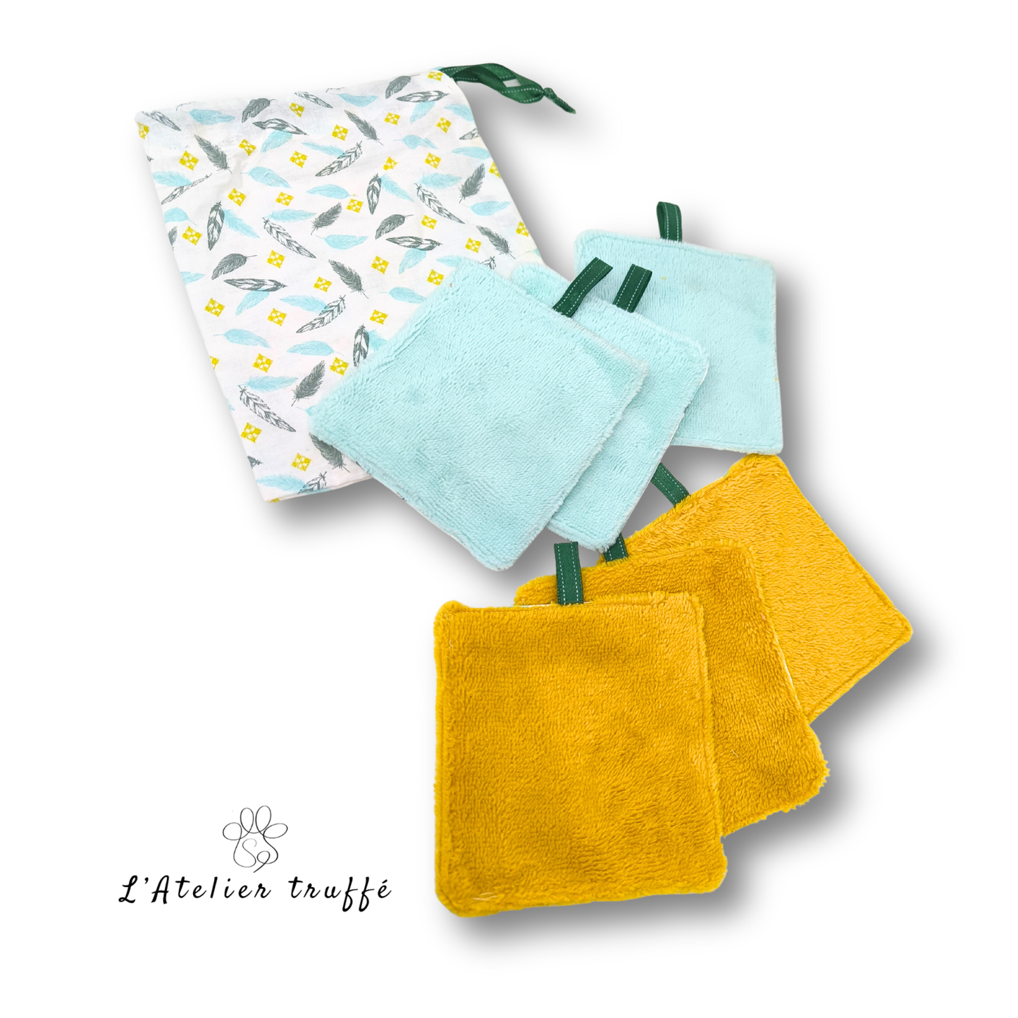 🪶 Lingettes “Plume de Douceur” – Création artisanale